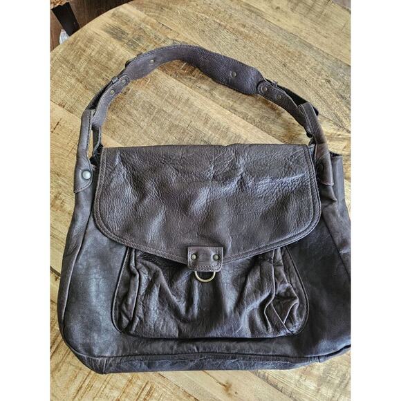 ABACO Paris Brown Leather Purse Shoulder Bag Chocolate Brown Made in France Y2K - Picture 1 of 16